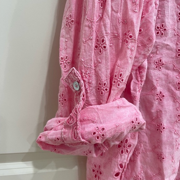 Pink button down top - Picture 2 of 5